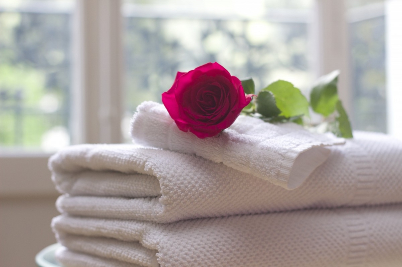 chambre-hote-PIERLAS-min_towel_rose_clean_care_salon_spa_white_bath-731641